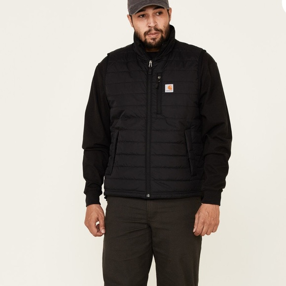 Carhartt Black Quilted Rain Defender Gillian work vest Yellowstone embroidered